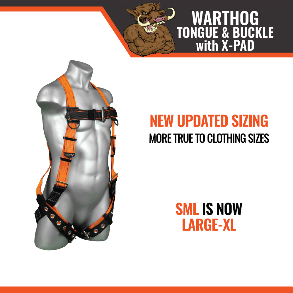 WARTHOG® TONGUE AND BUCKLE FULL-BODY HARNESS (WITH X-PAD)