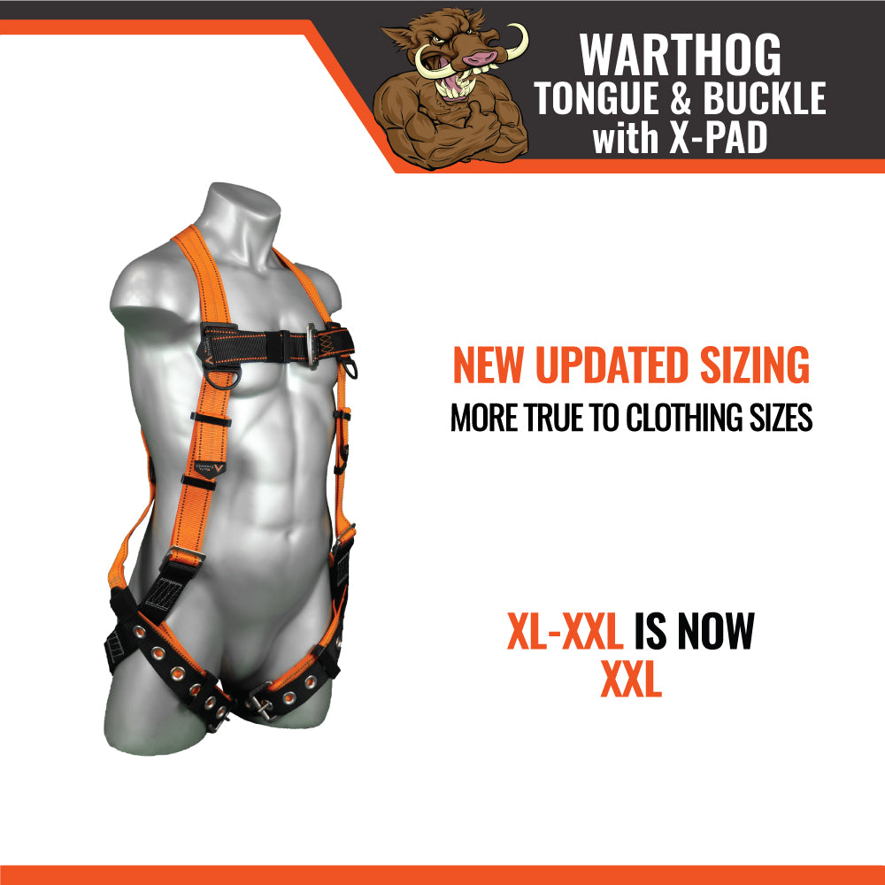 WARTHOG® TONGUE AND BUCKLE FULL-BODY HARNESS (WITH X-PAD)