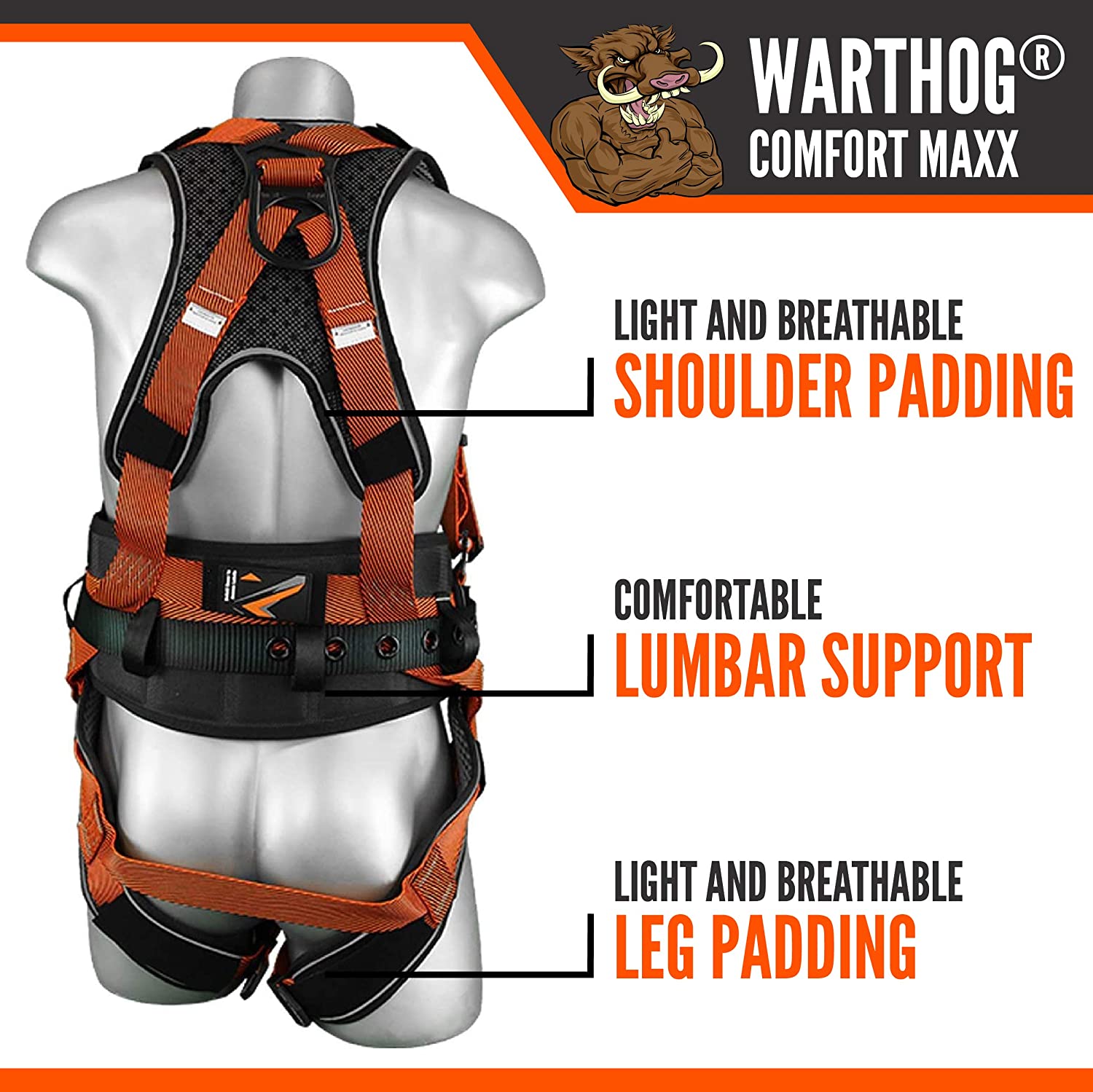 WARTHOG COMFORT MAXX BELTED SIDE D-RING HARNESS