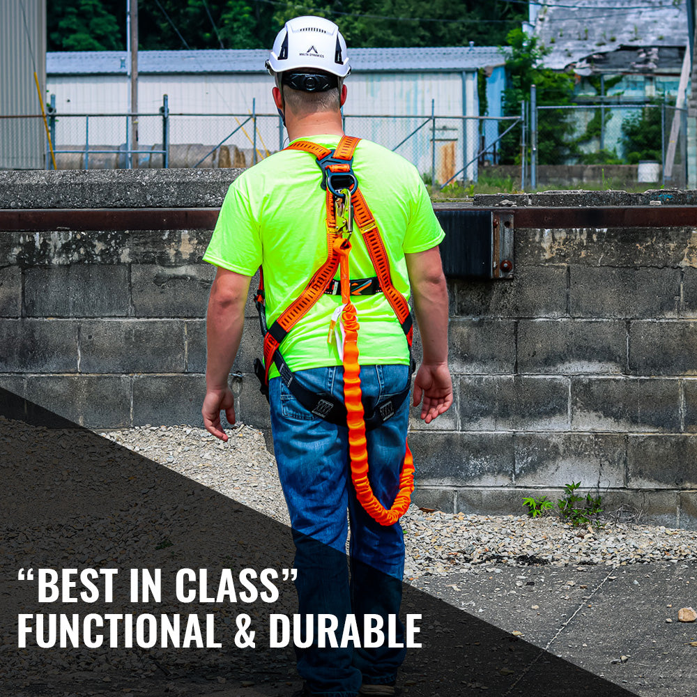 6’ SINGLE LEG INTERNAL SHOCK ABSORBING LANYARD WITH 2 STEEL SNAP HOOKS