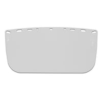 VISOR, ECONOMY POLYESTER, CLEAR, FLAT, 8
