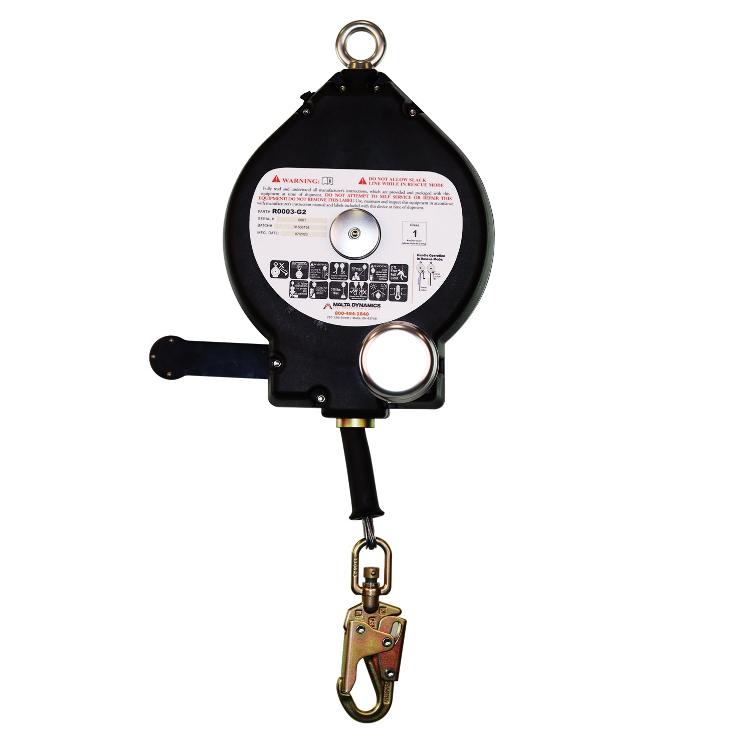 100’ Razorback 3-Way Recovery SRL With Snap Hook, Class SRL-R